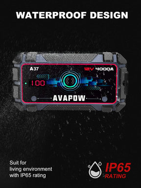 AVAPOW A37 Car Battery Jump Starter  4000A Peak Battery Capacity
