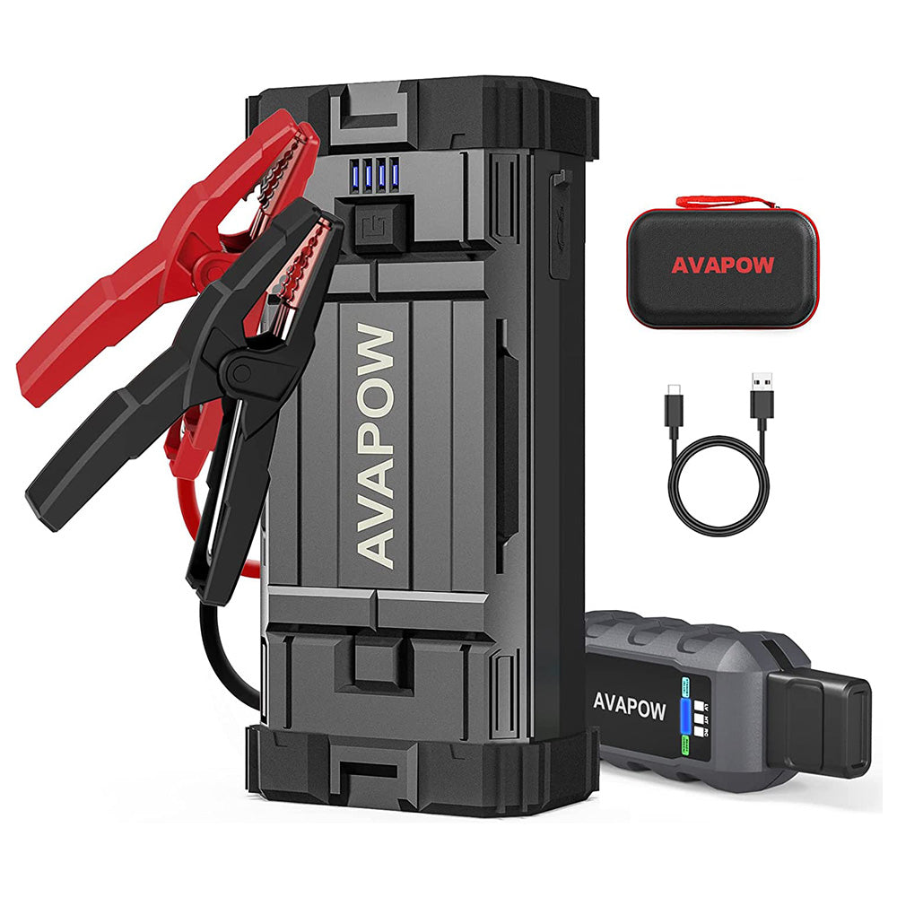 AVAPOW A18 Car Battery Jump Starter 2000A Peak  Battery Capacity