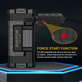 AVAPOW A68 Car Battery Jump Starter 6000A Peak  Battery Capacity